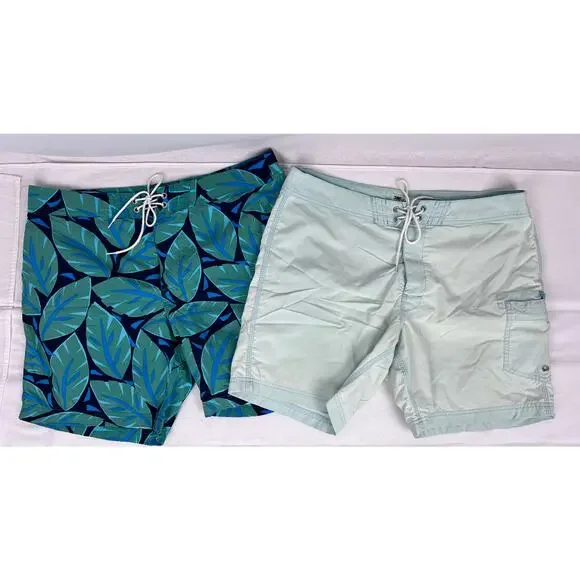 J. Crew Board Shorts Mens Bundle Lot Swimwear Seersucker Tropical Summer Surfer - Picture 4 of 8